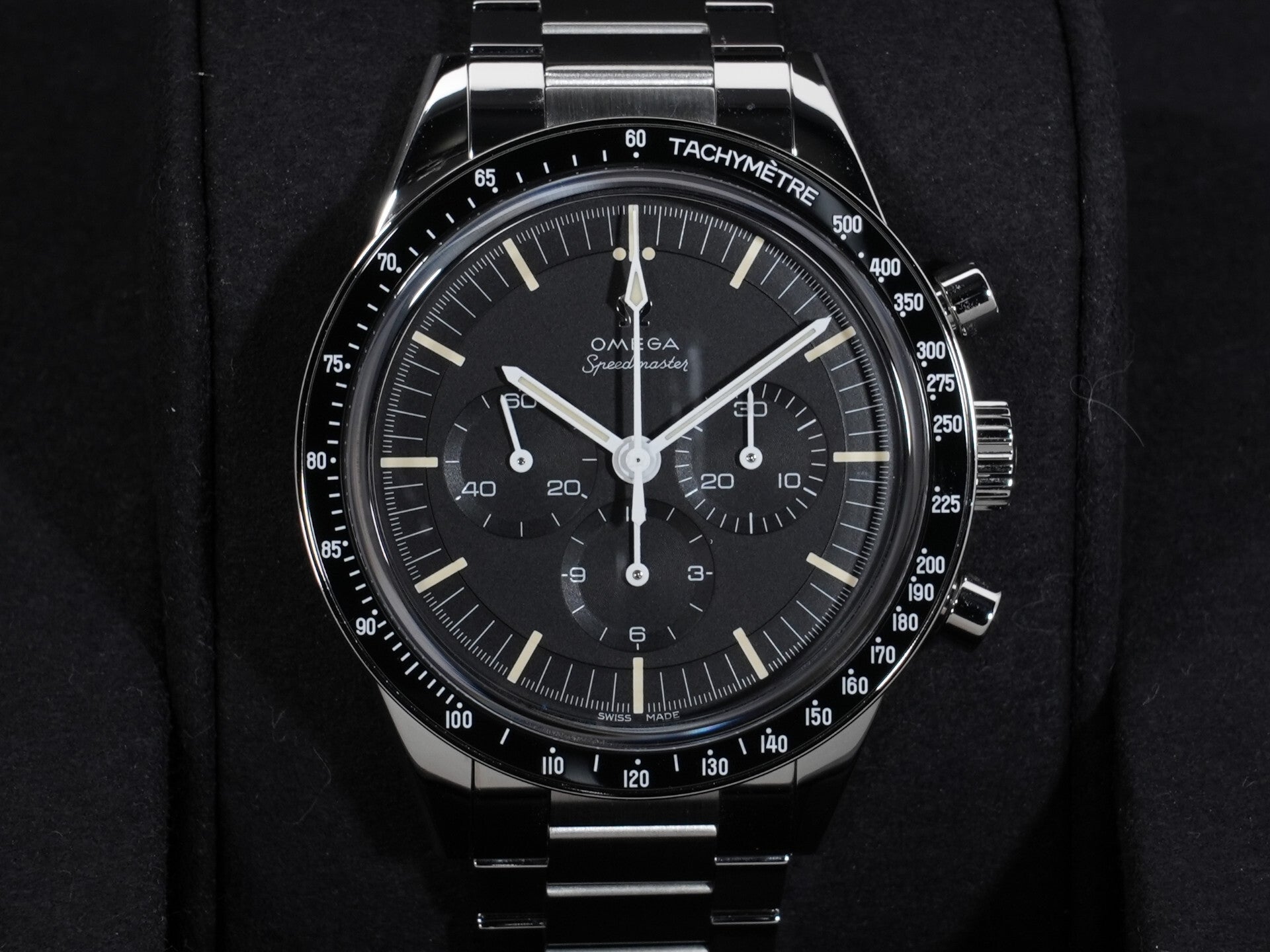 オメガ スピードマスター キャリバー321 クロノグラフ 39.7MM Ref.311.30.40.30.01.001 ステンレススチール ブラック文字盤 未使用 ovymyy7a