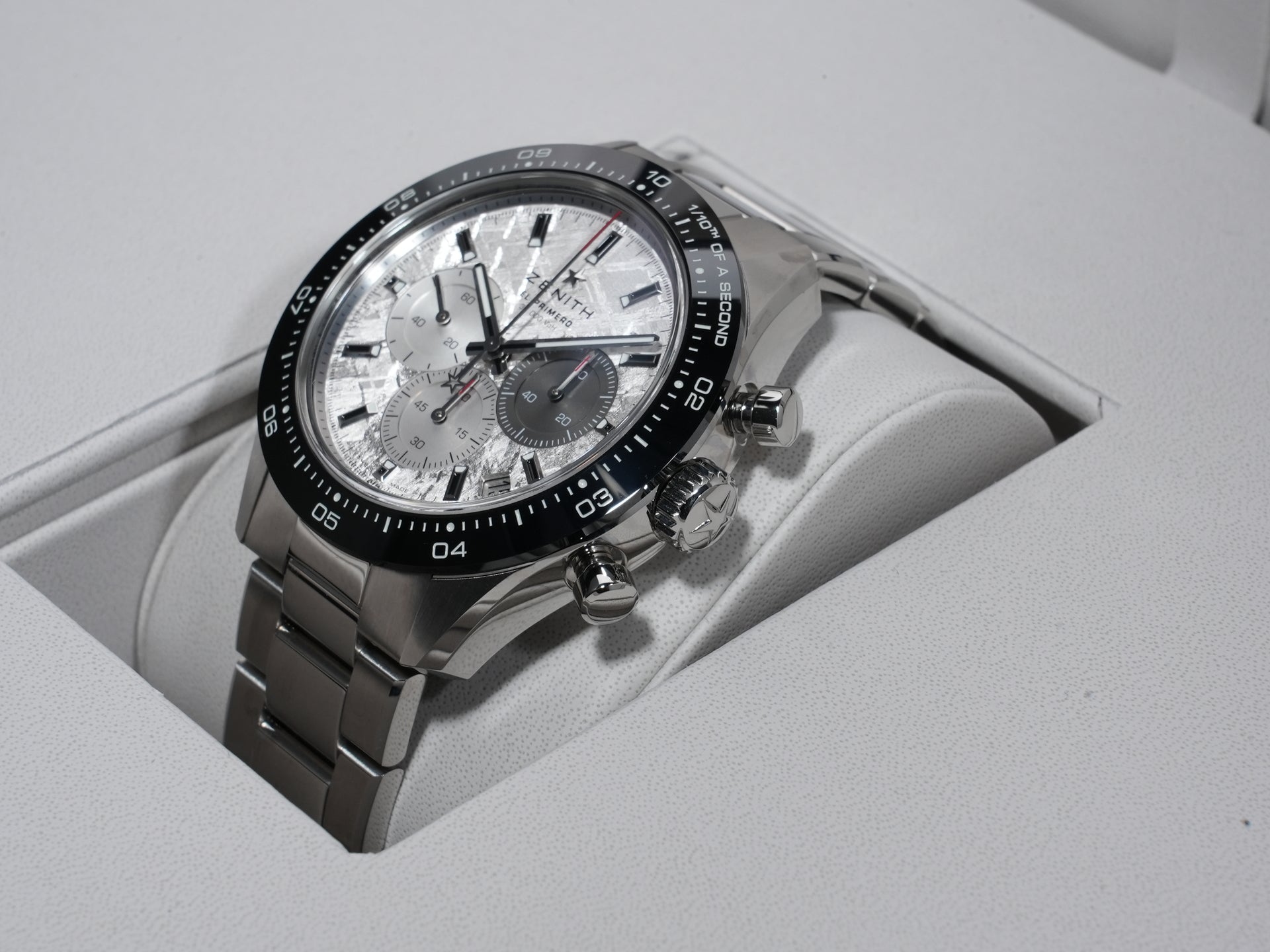 ゼニス クロノマスタースポーツ Ref.03.3120.3600/76.M3100 ステンレススチール メテオライト文字盤 未使用 4z3ihook