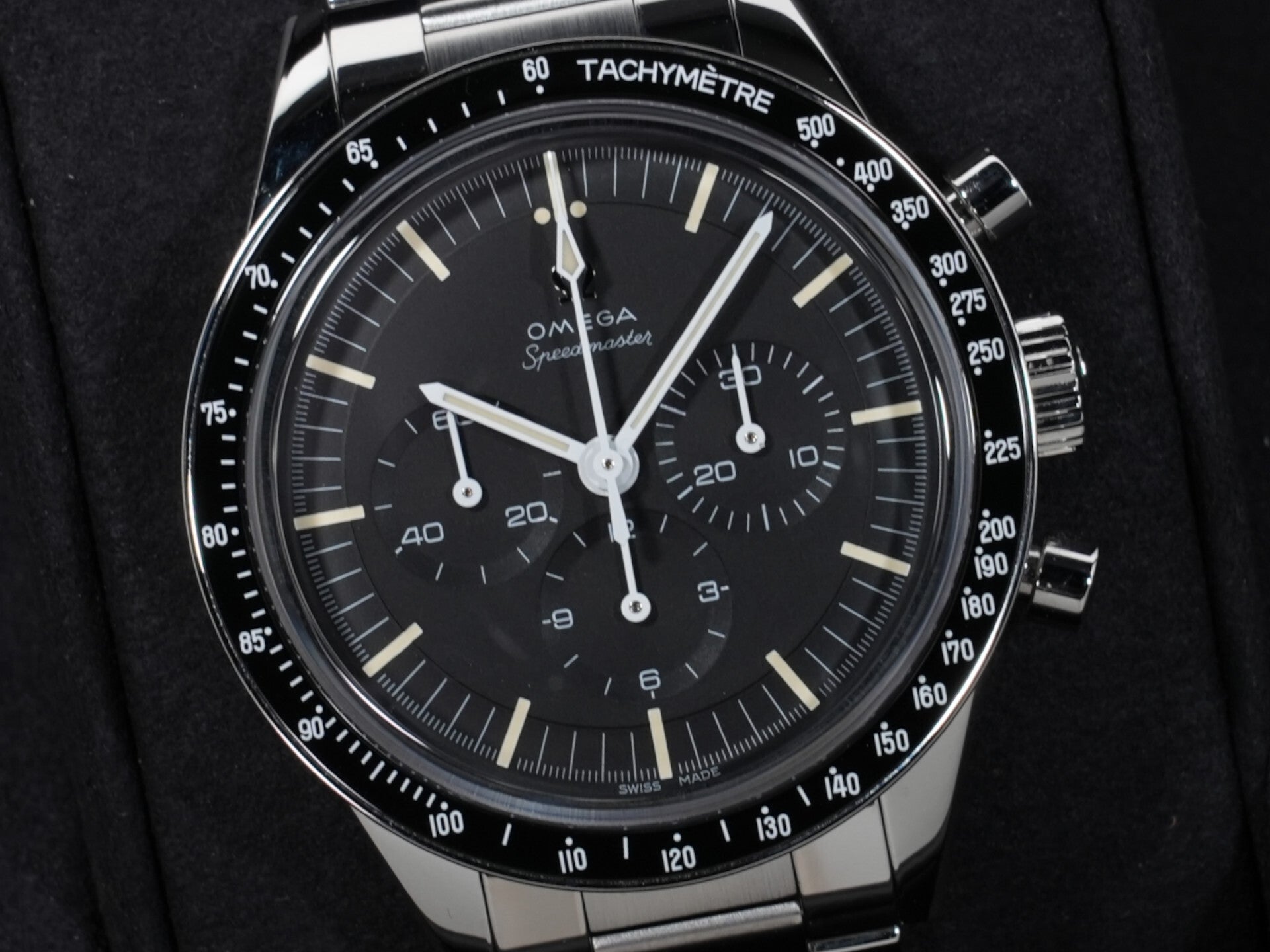 オメガ スピードマスター キャリバー321 クロノグラフ 39.7MM Ref.311.30.40.30.01.001 ステンレススチール ブラック文字盤 美中古 ykzzzwm7