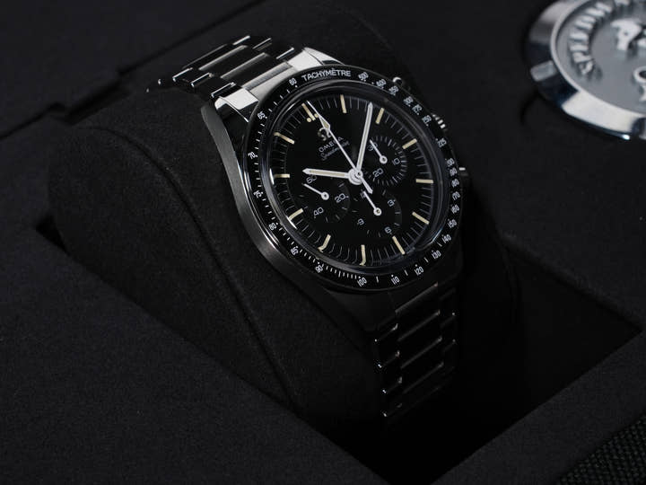オメガ スピードマスター キャリバー321 クロノグラフ 39.7MM Ref.311.30.40.30.01.001 ステンレススチール ブラック文字盤 美中古 ykzzzwm7