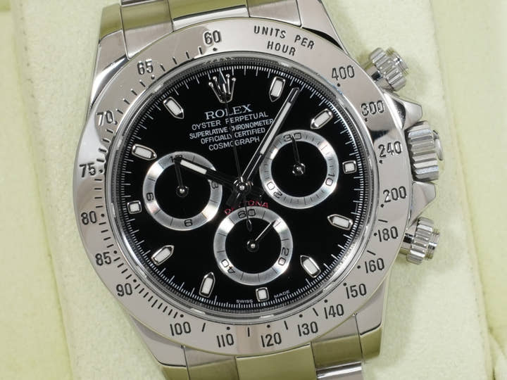 ロレックス デイトナ Ref.116520 ステンレススチール ブラック文字盤 中古 4akhphbw
