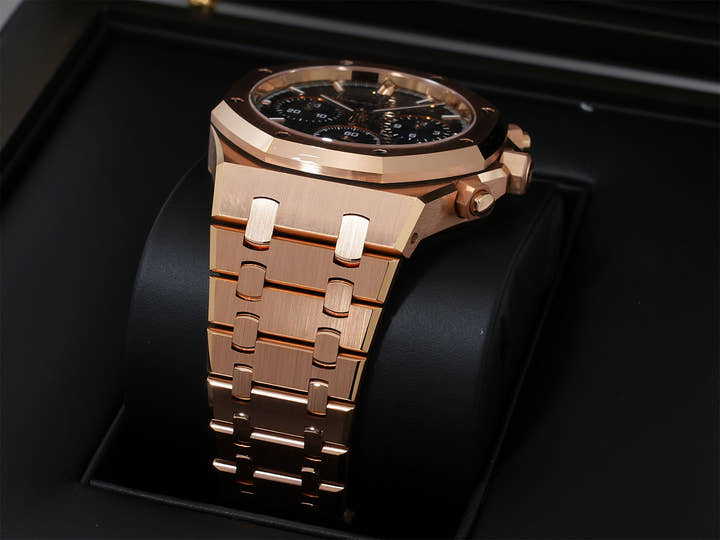 Audemars Piguet Royal Oak Chronograph Ref.26240OR.OO.D315CR.02 Pink Gold Night Blue Dial Excellent Used Condition 36m4jypx