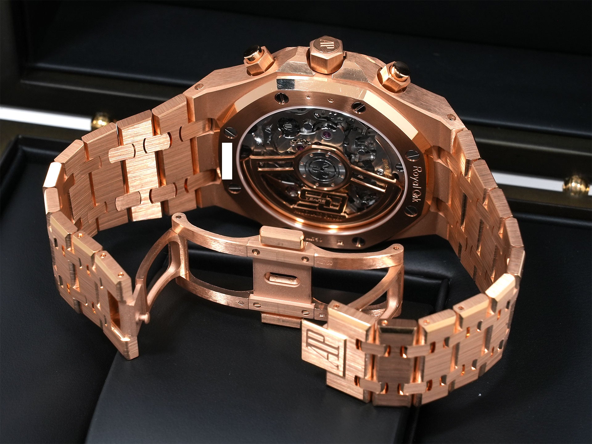 Audemars Piguet Royal Oak Chronograph Ref.26240OR.OO.D315CR.02 Pink Gold Night Blue Dial Excellent Used Condition 36m4jypx