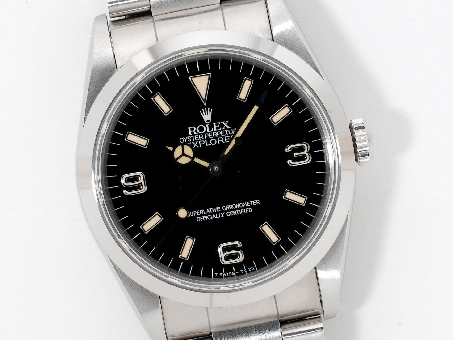 Rolex Explorer I Ref. 14270 Stainless Steel Black Dial Oyster Bracelet Excellent Used Condition nt84how7