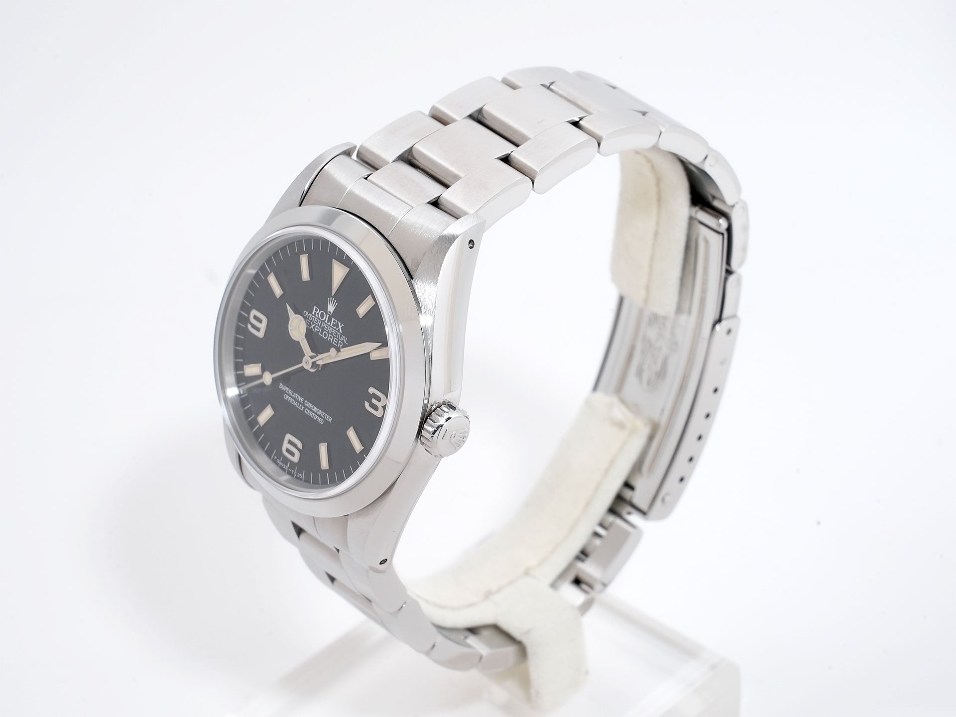 Rolex Explorer I Ref. 14270 Stainless Steel Black Dial Oyster Bracelet Excellent Used Condition nt84how7