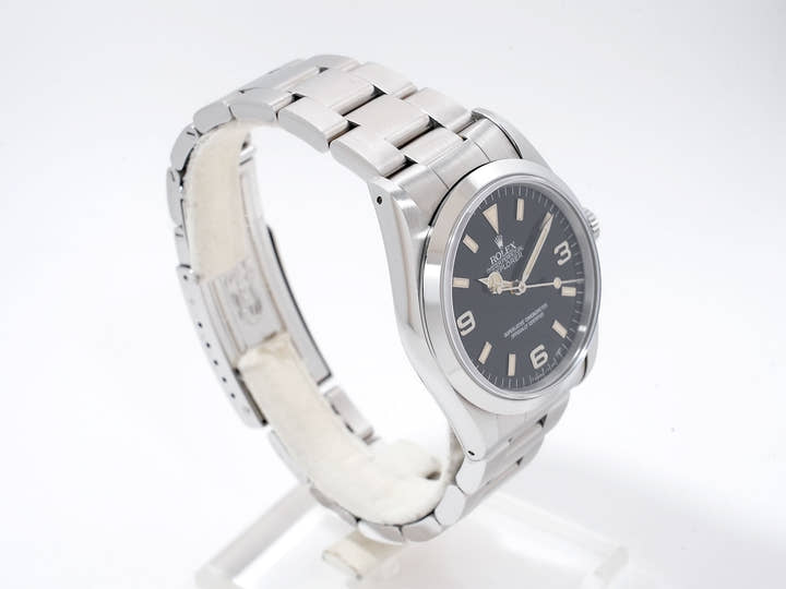 Rolex Explorer I Ref. 14270 Stainless Steel Black Dial Oyster Bracelet Excellent Used Condition nt84how7