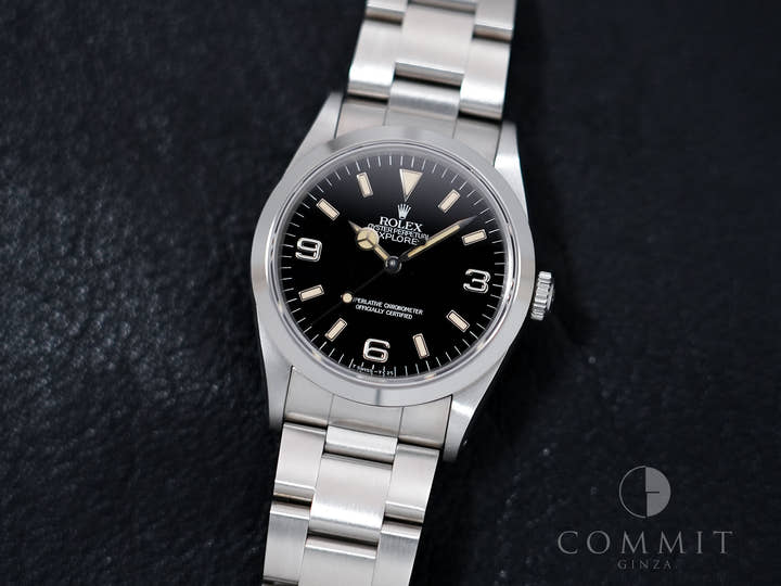 Rolex Explorer I Ref. 14270 Stainless Steel Black Dial Oyster Bracelet Excellent Used Condition nt84how7