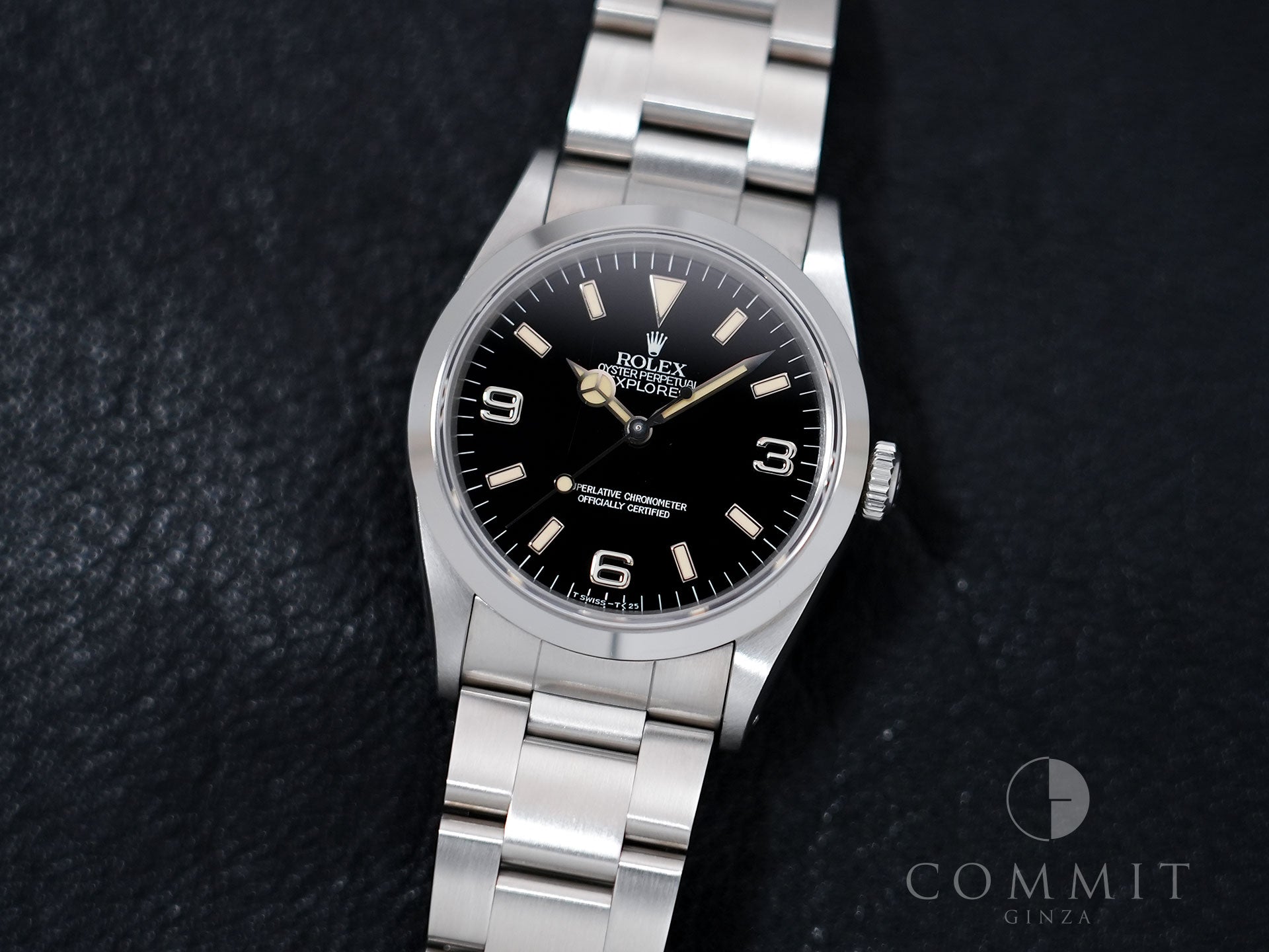 Rolex Explorer I Ref. 14270 Stainless Steel Black Dial Oyster Bracelet Excellent Used Condition nt84how7