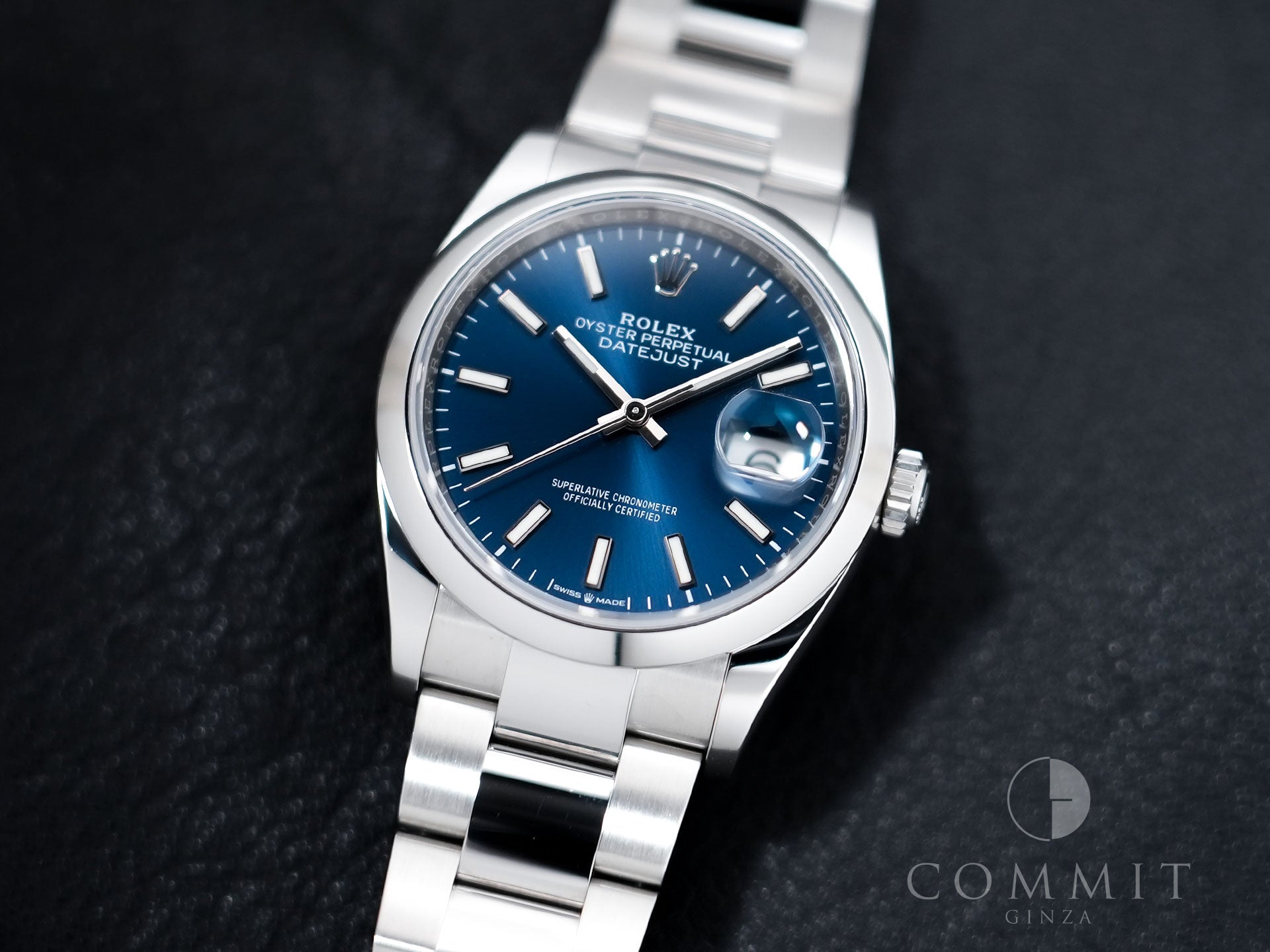Rolex Datejust 36 Ref. 126200 Stainless Steel Bright Blue Dial Oyster Bracelet Excellent Used 3a6inkio
