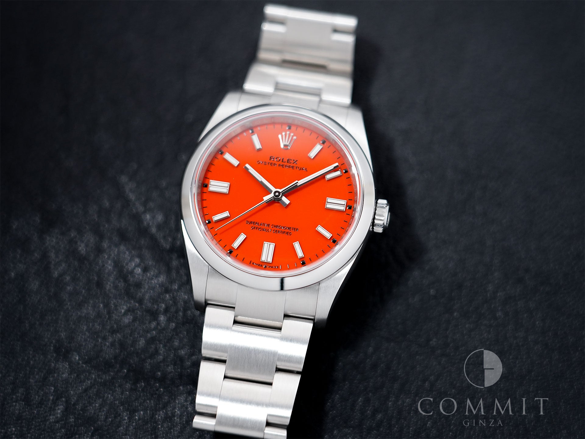 Rolex Oyster Perpetual 36 Ref. 126000 Stainless Steel Coral Red Dial Excellent Used Condition d2re5gta