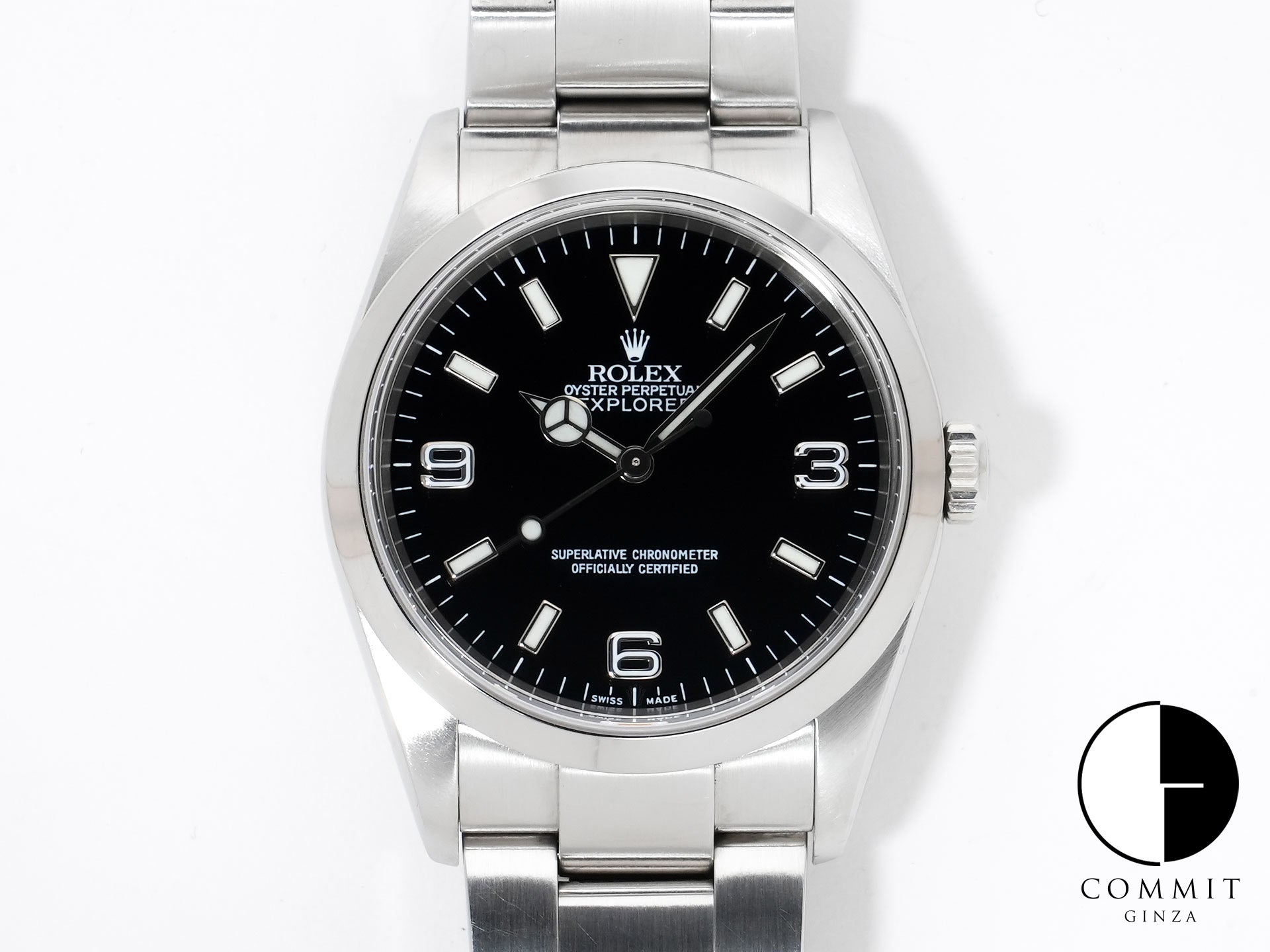 Rolex Explorer I Ref.114270 Stainless Steel Black Dial Oyster Bracelet Used g8c4ya32