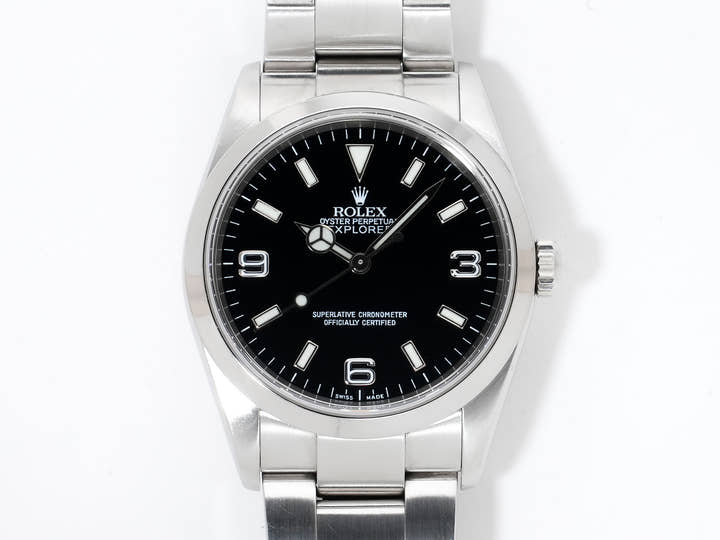 Rolex Explorer I Ref.114270 Stainless Steel Black Dial Oyster Bracelet Used g8c4ya32