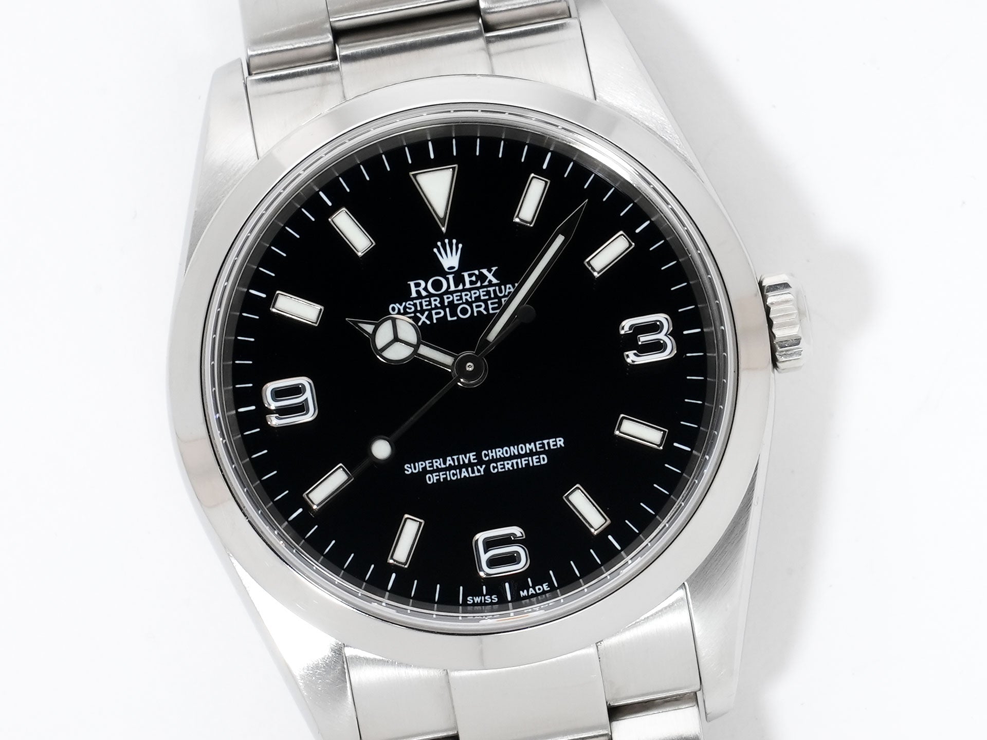 Rolex Explorer I Ref.114270 Stainless Steel Black Dial Oyster Bracelet Used g8c4ya32
