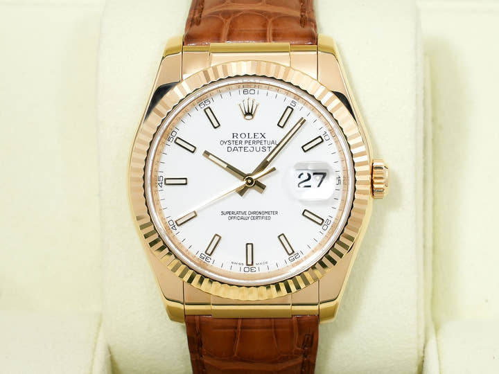 Rolex Datejust Ref. 116138 Yellow Gold White Dial Used omw5u4uv