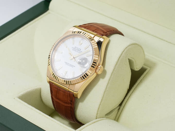 Rolex Datejust Ref. 116138 Yellow Gold White Dial Used omw5u4uv