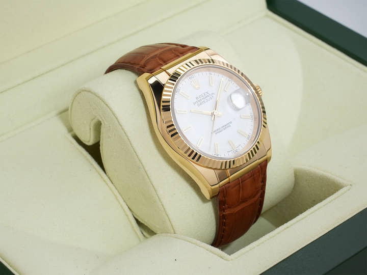 Rolex Datejust Ref. 116138 Yellow Gold White Dial Used omw5u4uv