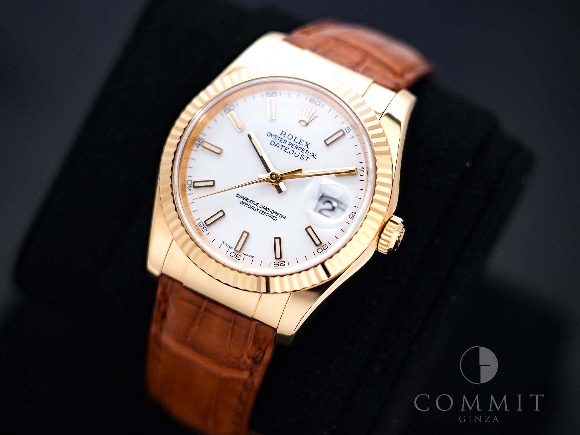 Rolex Datejust Ref. 116138 Yellow Gold White Dial Used omw5u4uv