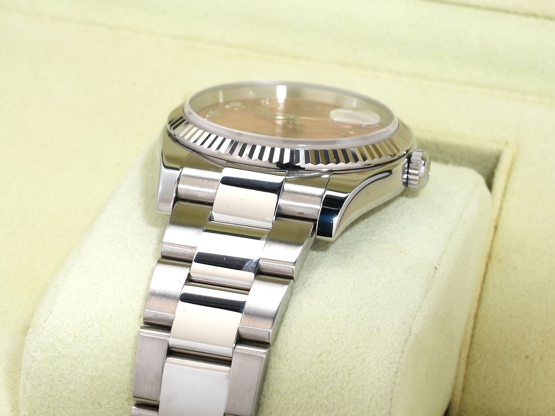 Rolex Datejust 36 Ref. 116234G Stainless Steel/White Gold Pink x 10P Diamond Dial Used crxzkkmn