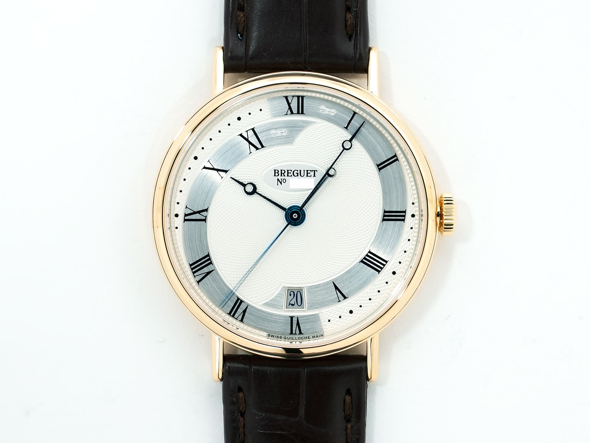 Breguet Classique Silicion Ref. 5197BA/15/986 Yellow Gold Silver Dial Excellent Condition jtc597ts