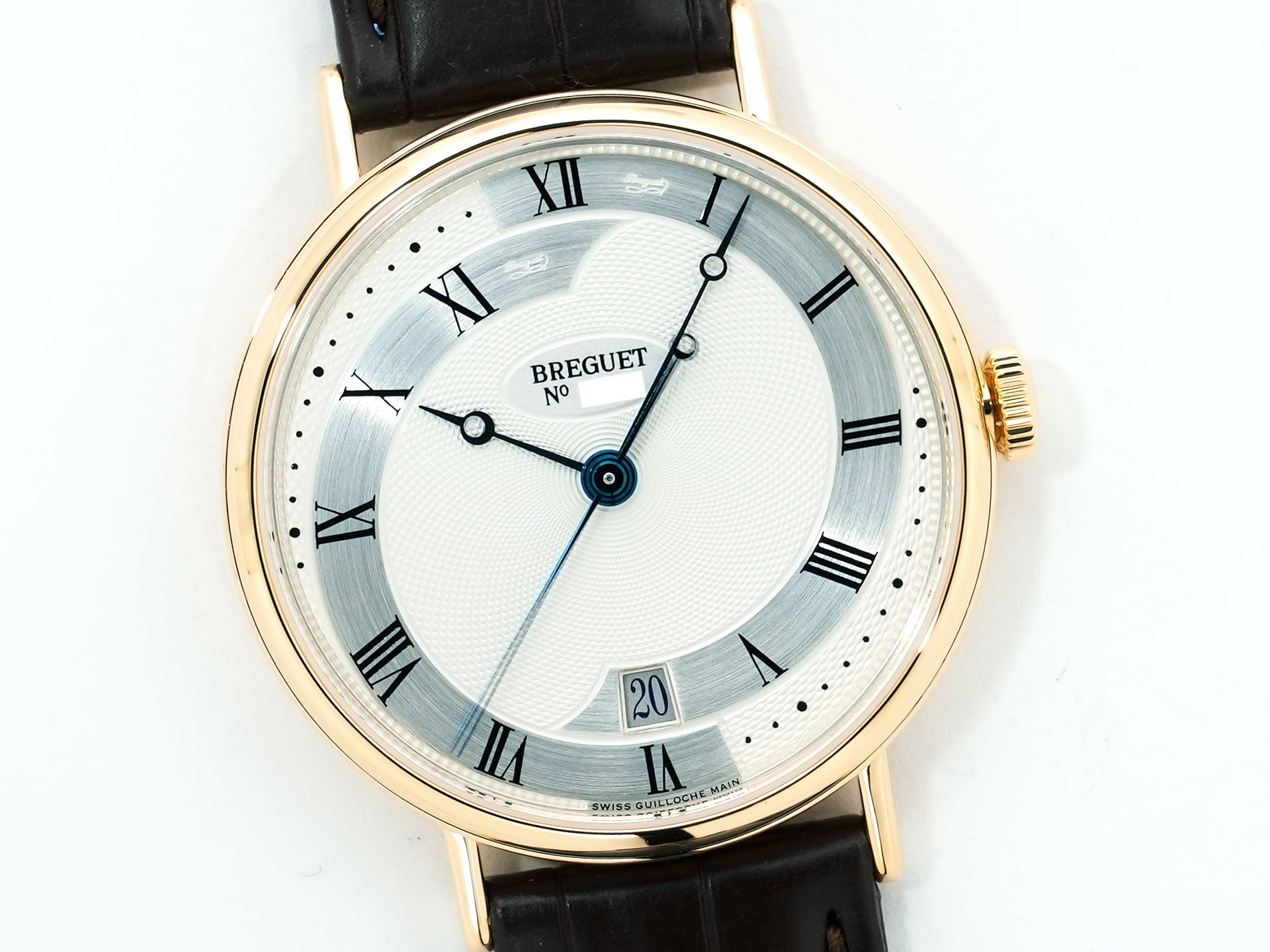 Breguet Classique Silicion Ref. 5197BA/15/986 Yellow Gold Silver Dial Excellent Condition jtc597ts