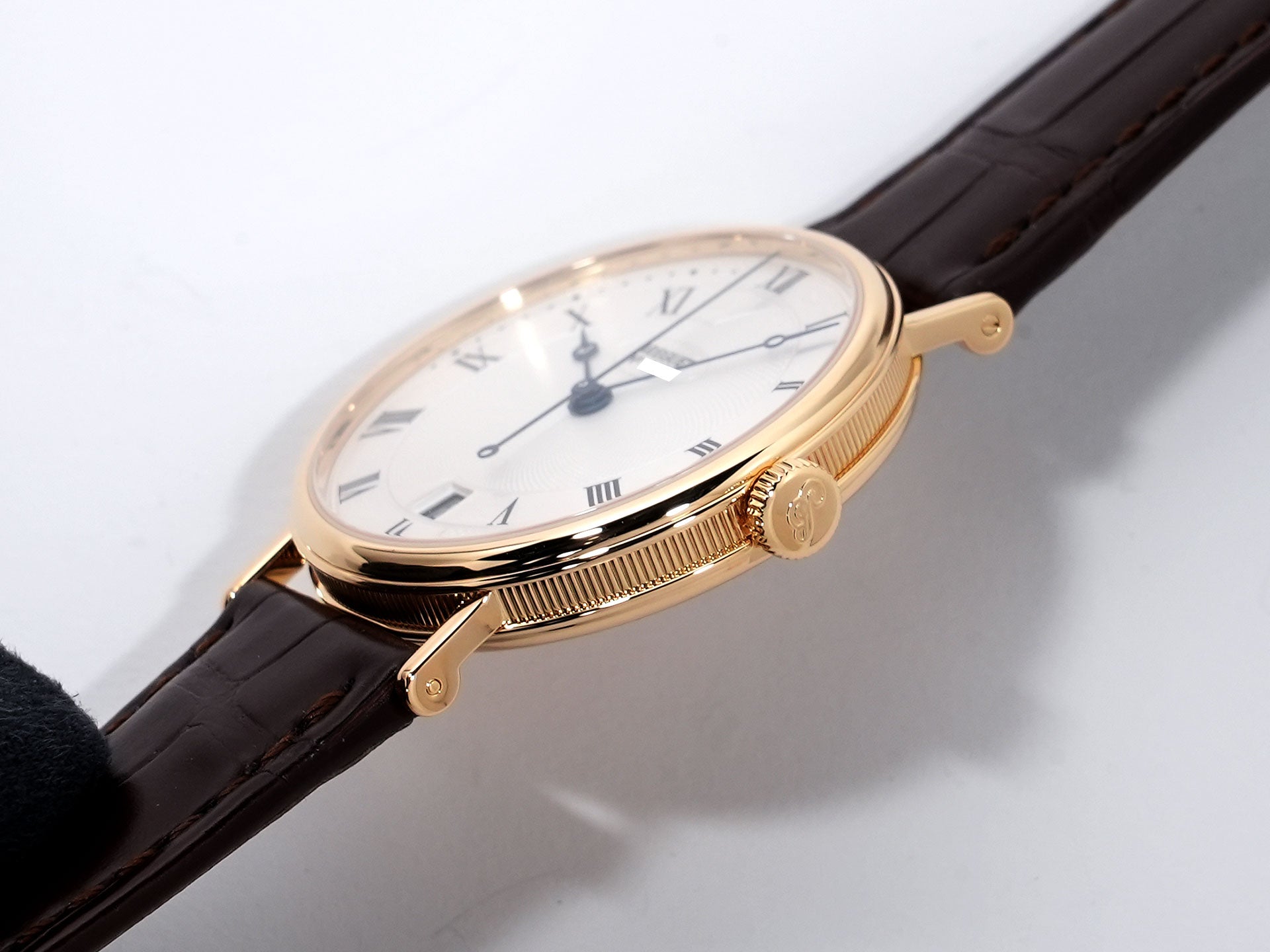 Breguet Classique Silicion Ref. 5197BA/15/986 Yellow Gold Silver Dial Excellent Condition jtc597ts