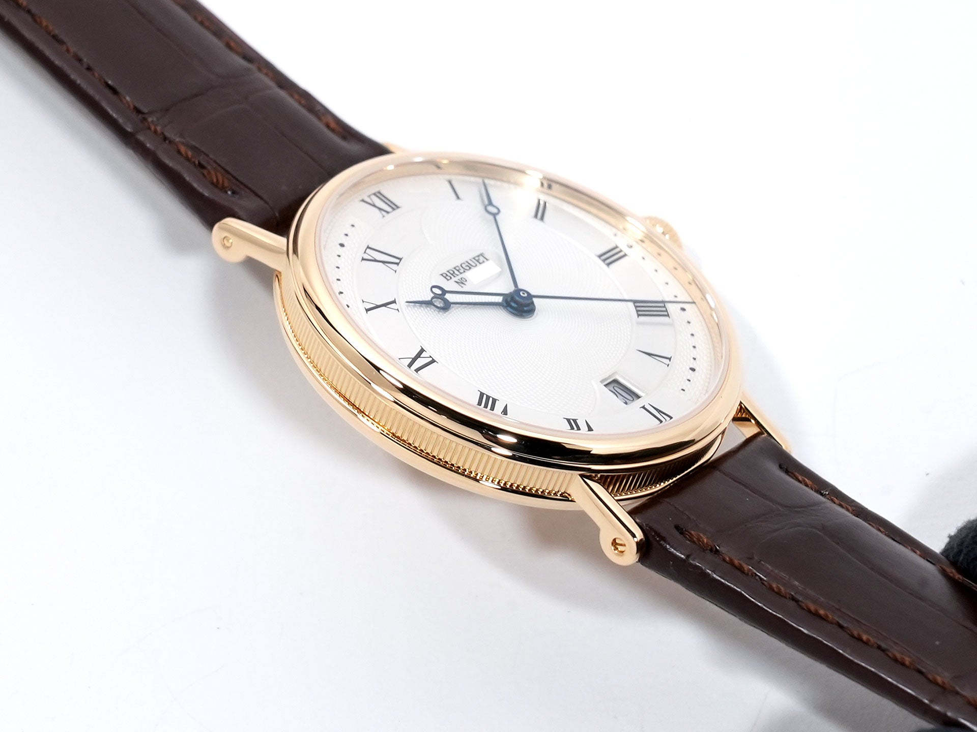 Breguet Classique Silicion Ref. 5197BA/15/986 Yellow Gold Silver Dial Excellent Condition jtc597ts