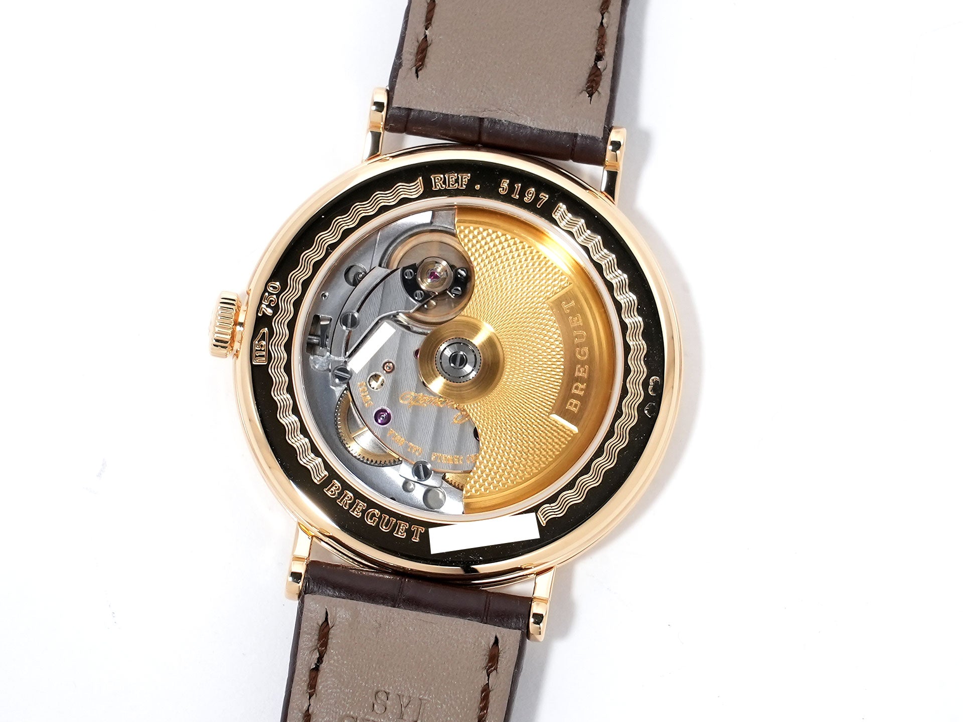 Breguet Classique Silicion Ref. 5197BA/15/986 Yellow Gold Silver Dial Excellent Condition jtc597ts