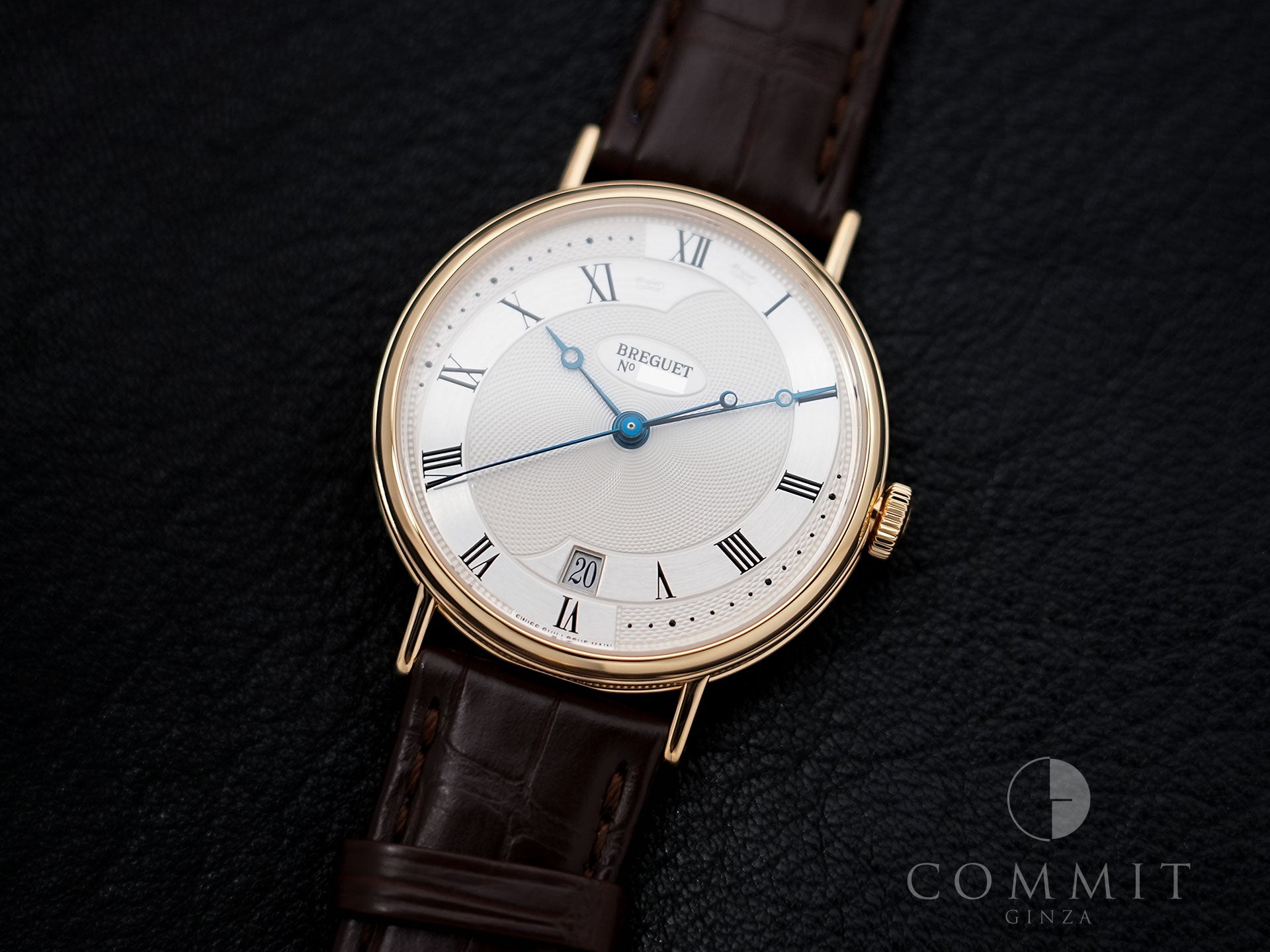 Breguet Classique Silicion Ref. 5197BA/15/986 Yellow Gold Silver Dial Excellent Condition jtc597ts