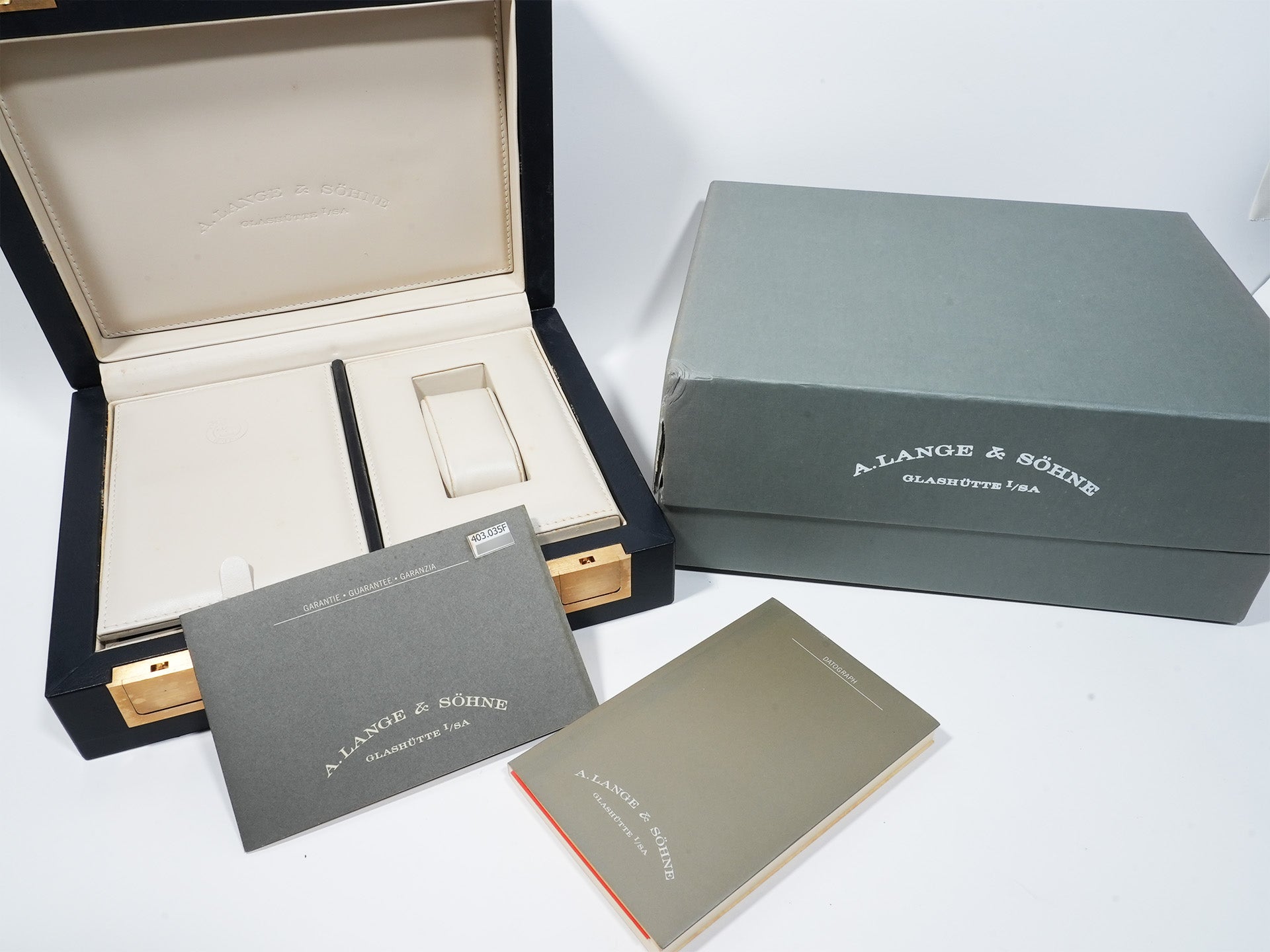 A.ランゲ＆ゾーネ ダトグラフ Ref.403.035F プラチナ ブラック文字盤 極美品 p8b9n2zr