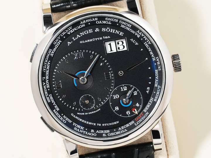 A.ランゲ＆ゾーネ ランゲ1 タイムゾーン Ref.136.029 ホワイトゴールド ブラック文字盤 美中古 osdb5vg7