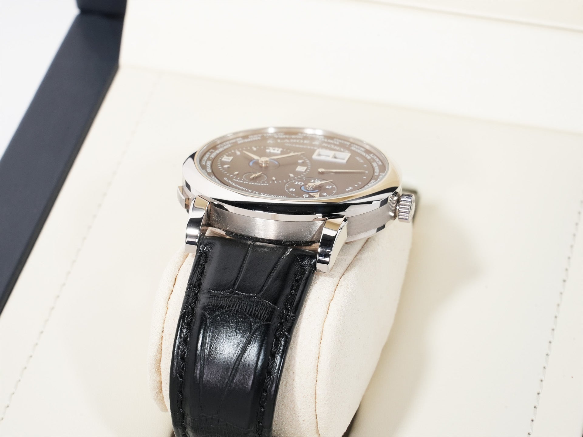 A.ランゲ＆ゾーネ ランゲ1 タイムゾーン Ref.136.029 ホワイトゴールド ブラック文字盤 美中古 osdb5vg7