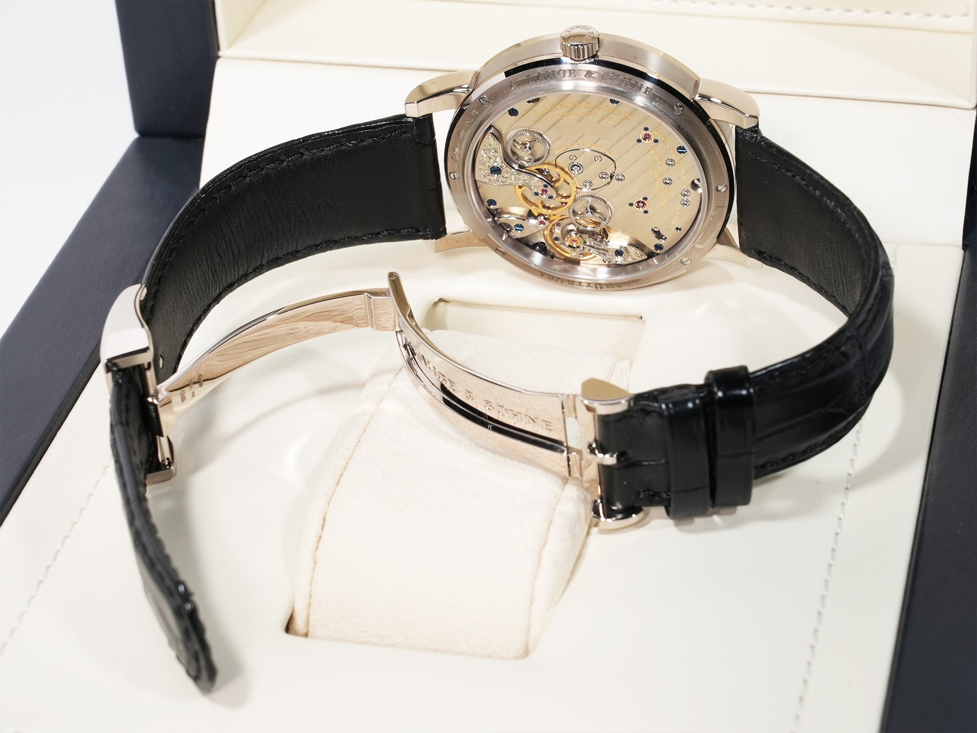 A.ランゲ＆ゾーネ ランゲ1 タイムゾーン Ref.136.029 ホワイトゴールド ブラック文字盤 美中古 osdb5vg7