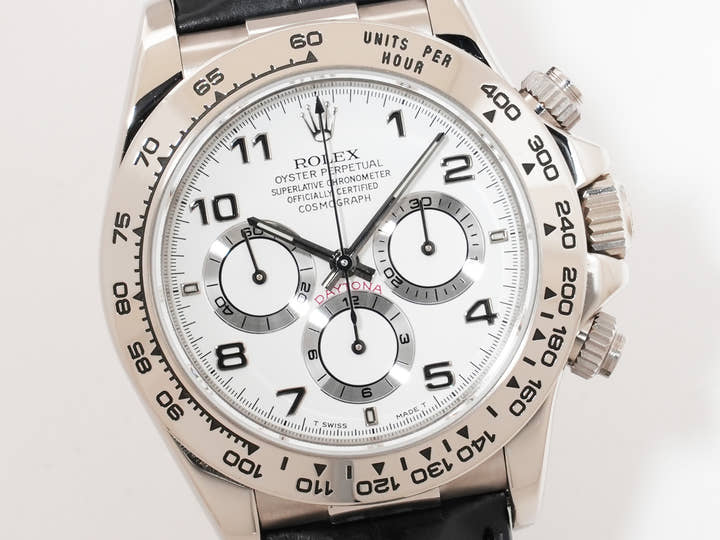 Rolex Daytona El Primero Ref. 16519 White Gold White Arabic Dial Used 7u2vb3zp