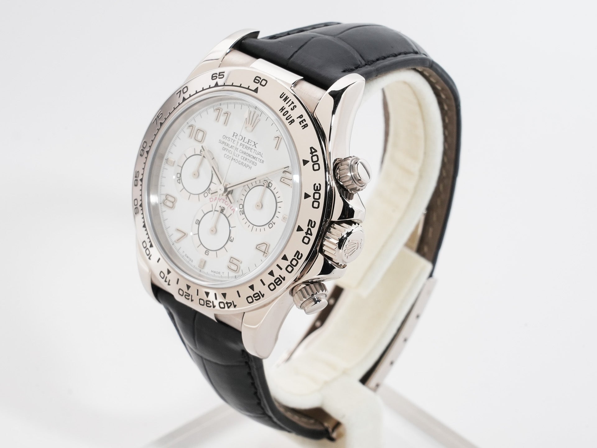 Rolex Daytona El Primero Ref. 16519 White Gold White Arabic Dial Used 7u2vb3zp