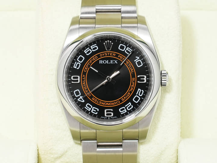 Rolex Oyster Perpetual 36 Ref. 116000 Stainless Steel Black Concentric Dial Used ycrm5u9v