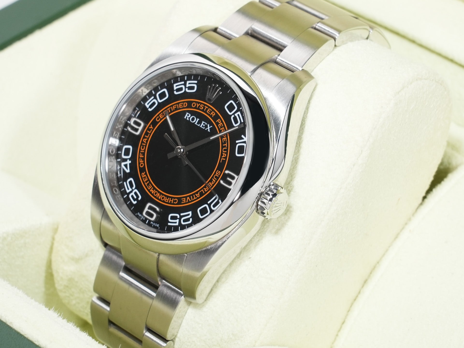 Rolex Oyster Perpetual 36 Ref. 116000 Stainless Steel Black Concentric Dial Used ycrm5u9v