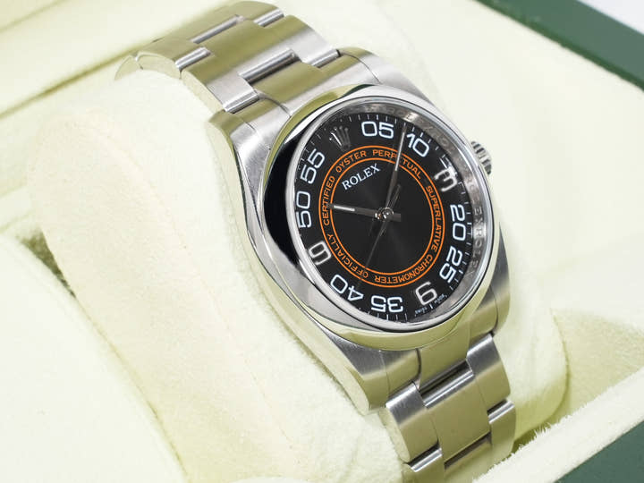 Rolex Oyster Perpetual 36 Ref. 116000 Stainless Steel Black Concentric Dial Used ycrm5u9v