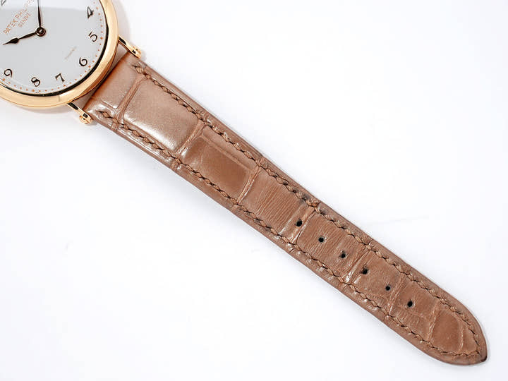 パテックフィリップ カラトラバ TIFFANY&CO. Ref.7200R-001 ローズゴールド シルバー・グレイン文字盤 中古 jef325ep