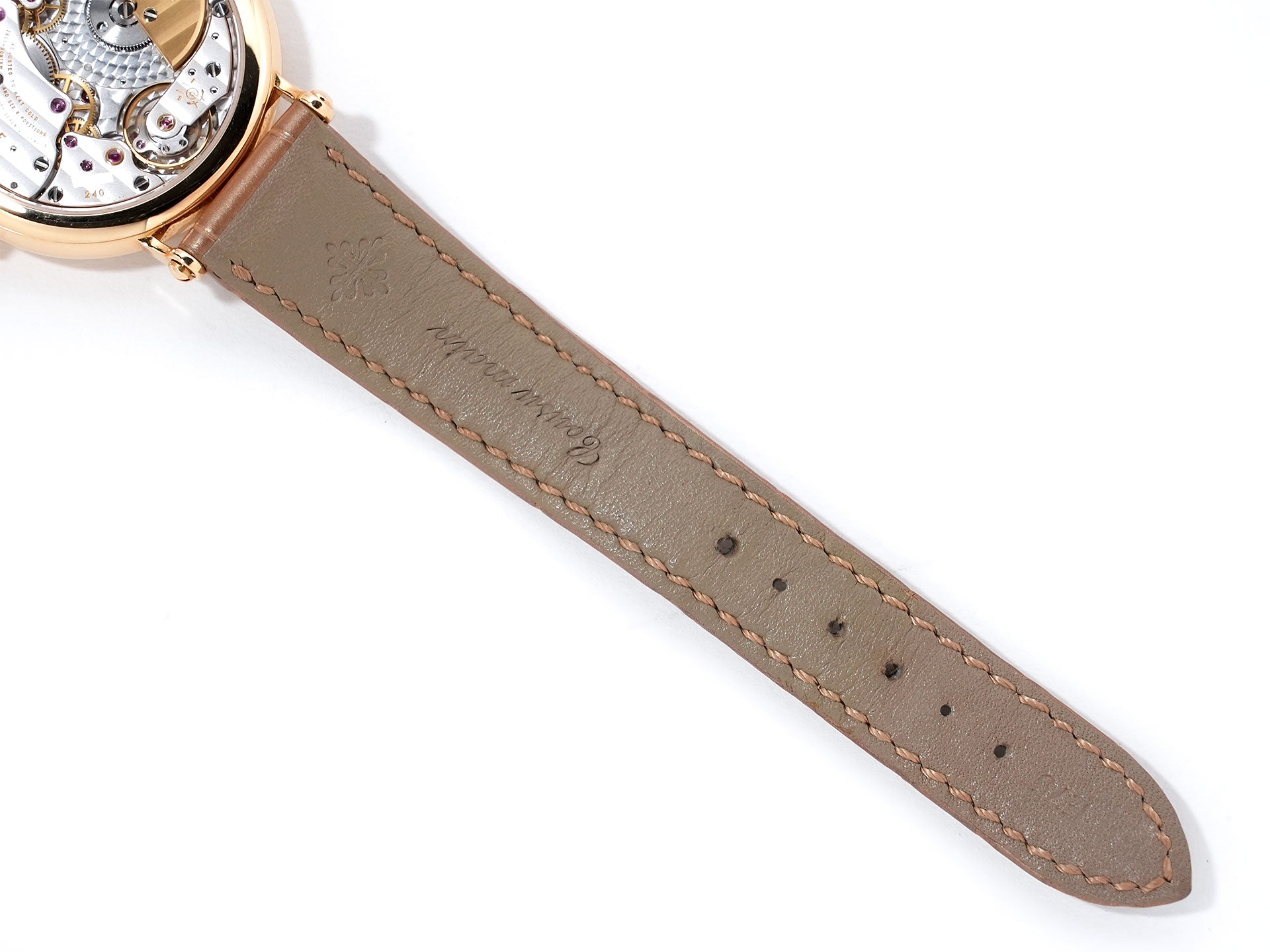 パテックフィリップ カラトラバ TIFFANY&CO. Ref.7200R-001 ローズゴールド シルバー・グレイン文字盤 中古 jef325ep
