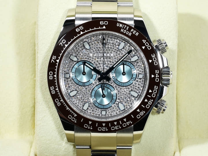 ロレックス デイトナ Ref.116506 プラチナ パヴェダイヤモンド文字盤 美中古 h8wwd8jc