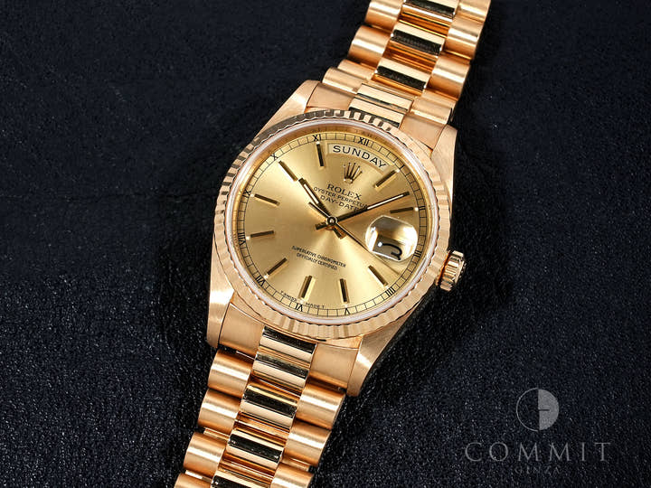 ロレックス デイデイト36 Ref.18238 イエローゴールド シャンパンゴールド文字盤 中古 ig9acrkd