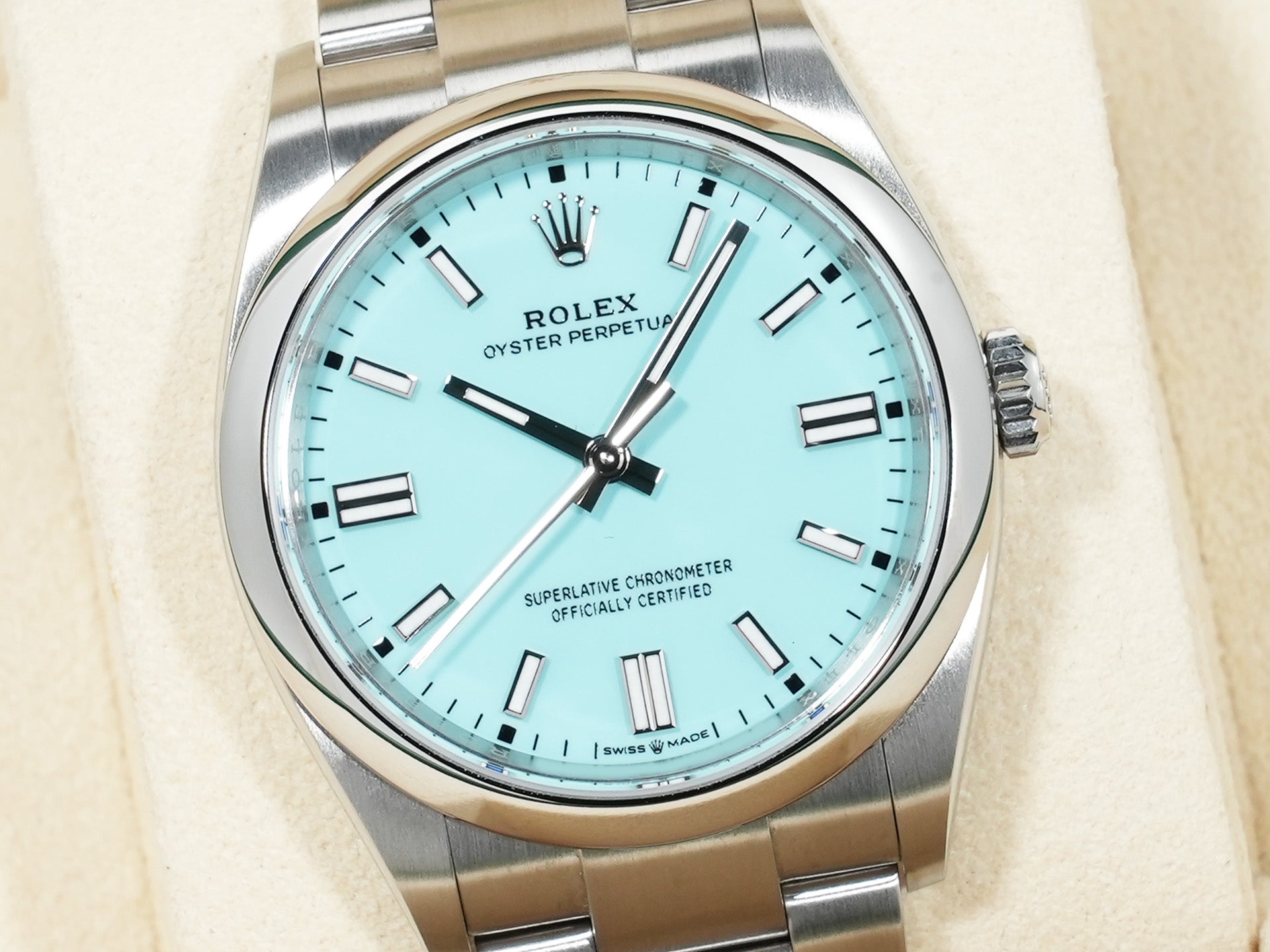 ロレックス オイスターパーペチュアル36 Ref.126000 ステンレススチール ターコイズ文字盤 美品 5497iivb