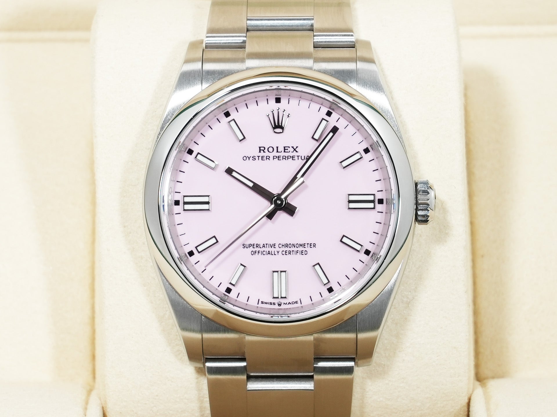 ロレックス オイスターパーペチュアル36 Ref.126000 ステンレススチール キャンディピンク文字盤 中古 dusux5ic