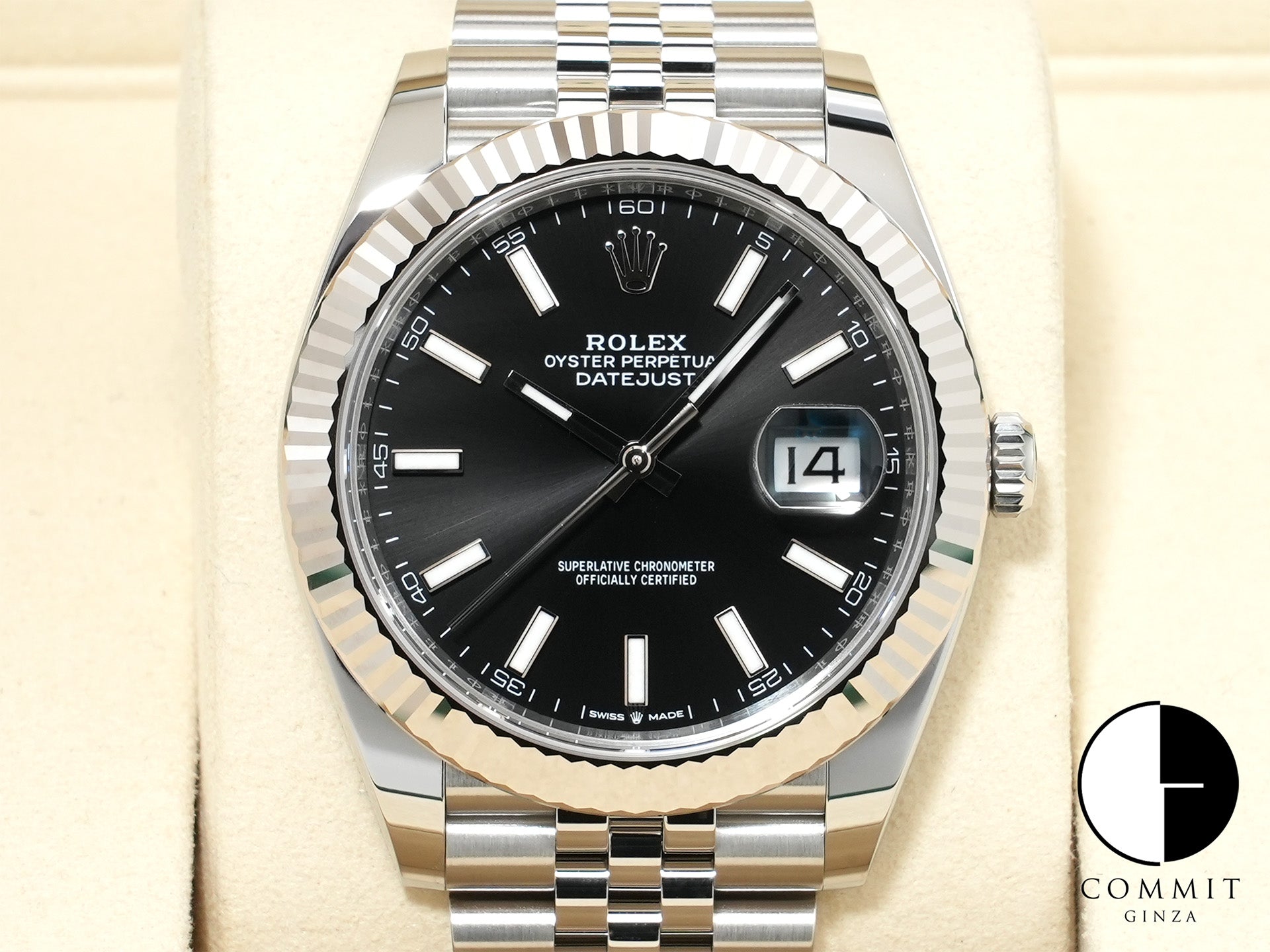 ROLEX Datejust 41 Ref. 126334 Stainless Steel/White Gold Black Dial Jubilee Bracelet Unused vkeatgs2