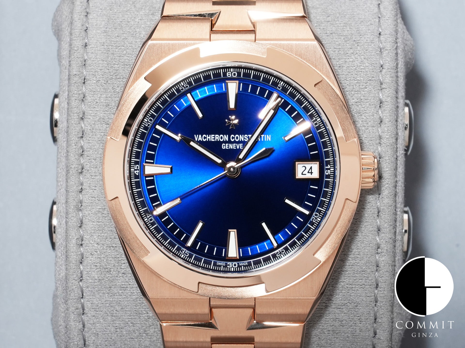 Vacheron Constantin Overseas Automatic Ref. 4520V/210R-B705 Pink Gold Blue Dial Unused ko26pcmc