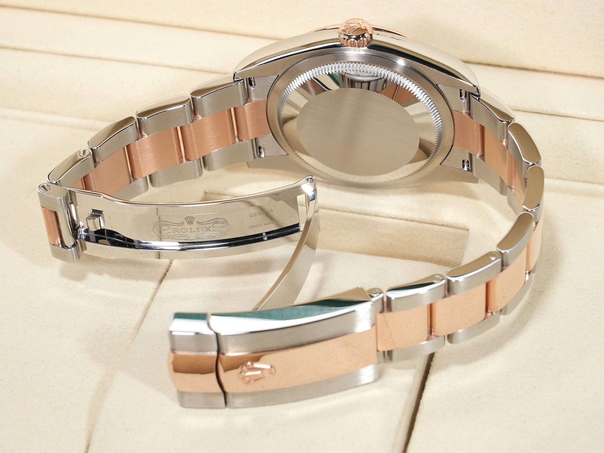 Rolex Datejust 36 Ref. 126231G Stainless Steel/Everose Gold Black Dial with 10P Diamonds Oyster Bracelet Unused ujmsm2qg