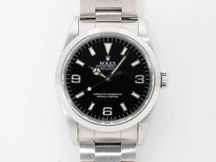 Rolex Explorer I Ref. 14270 Stainless Steel Black Dial Oyster Bracelet Used xq52jogz