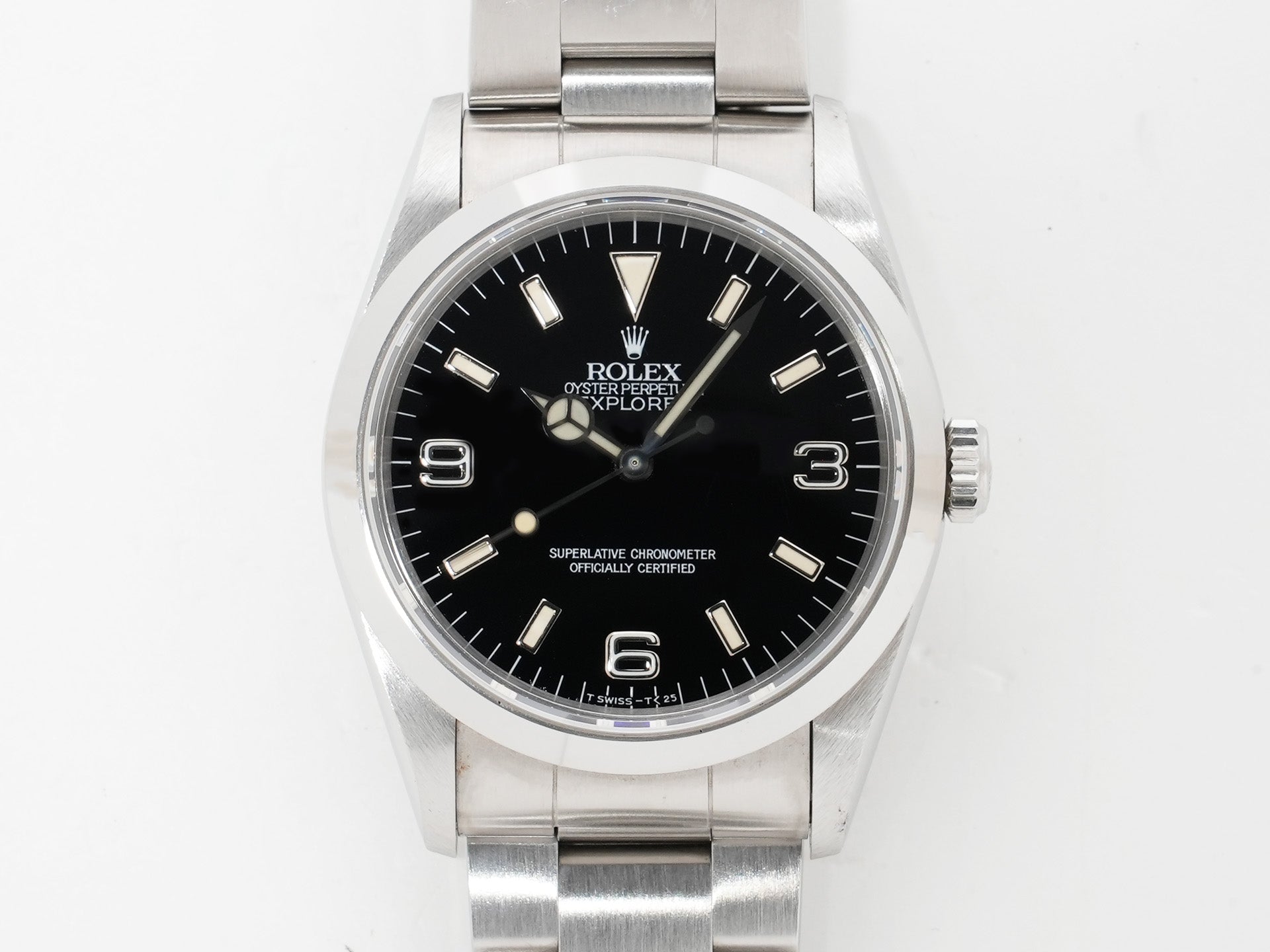 Rolex Explorer I Ref. 14270 Stainless Steel Black Dial Oyster Bracelet Used xq52jogz