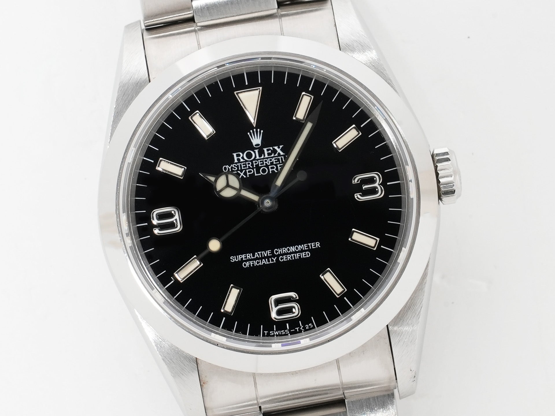 Rolex Explorer I Ref. 14270 Stainless Steel Black Dial Oyster Bracelet Used xq52jogz