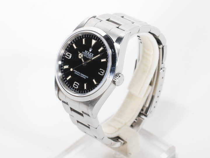 Rolex Explorer I Ref. 14270 Stainless Steel Black Dial Oyster Bracelet Used xq52jogz